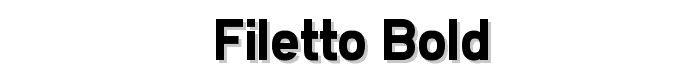 Filetto Bold font
